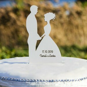 DUBLEZ | Svatební zápich do dortu - Manželé s vlastním textem