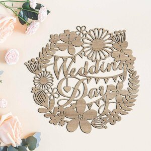 DUBLEZ | Svatební dekorace - Dřevěný věnec Wedding day