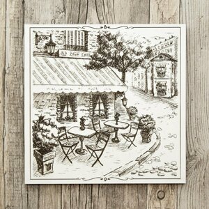 DUBLEZ | Dřevěný obraz do kavárny - Old Town Cafe