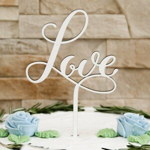DUBLEZ | Ozdoba na svatební dort - nápis Love