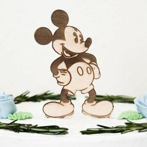 DUBLEZ | Dřevěná postavička na dort - Mickey mouse