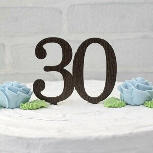 DUBLEZ | 3D dřevěné číslo na dort 30