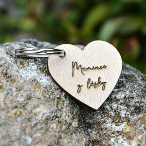 DUBLEZ | Originální dárek pro maminku - Klíčenka ze dřeva