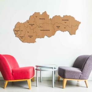 DUBLEZ | Dřevěná mapa krajů Slovenska