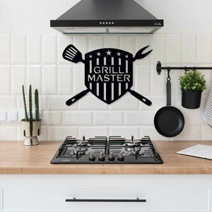 DUBLEZ | Dřevěný obraz do kuchyně - Grill Master