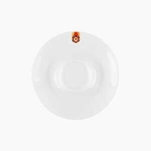 Lunasol - Kávová / čajová podšálek s hnědým ornamentem 15 cm - Gaya RGB (451861)