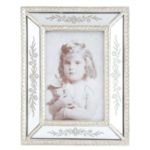 Stříbrný fotorámeček Pauline ve vintage stylu – 10x15 cm