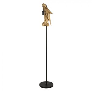 Stojací lampa se zlatým papouškem – 25x139 cm