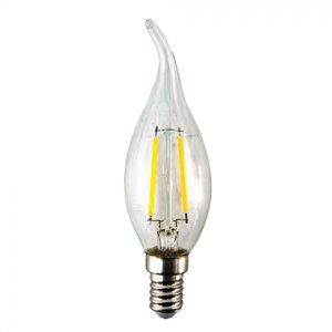 LED designová žárovka ve tvaru svíčky transparentní – 3 cm
