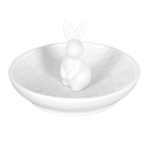 Keramická dekorační miska s králíčkem- 13*13*9 cm – 13x13x9 cm