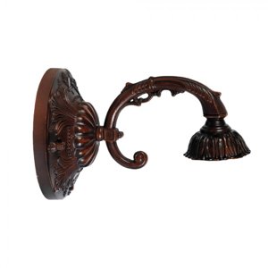 Nástěnná lampa Tiffany hnědá bez stínítka -15*Ø 23 cm – 15x23x15 cm