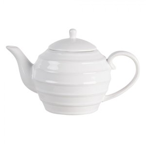 Bílá vroubkovaná konvička na čaj Romantic Intense – 1000 ml