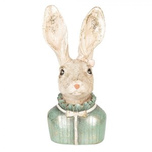 Busta králičí slečny s mašlí – 19x11x17 cm