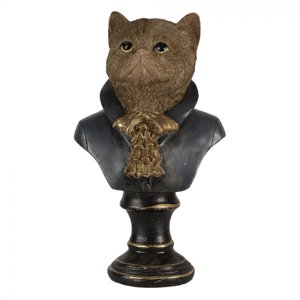 Dekorativní soška kočky v obleku – 14x10x24 cm