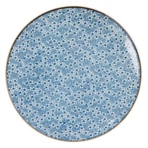 Jídelní talíř s modrými kvítky BlueFlowers – 26x2 cm
