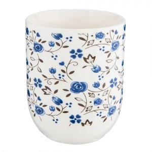 Kalíšek na čaj modrý dekor kytička – 100 ml