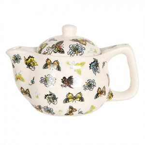 Konvička na čaj s barevnými motýlky – 400 ml