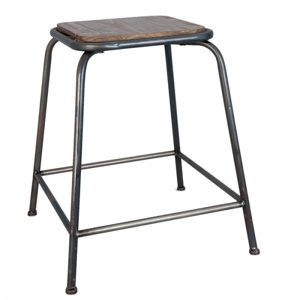 Kovová stolička s patinou – 40x40x46 cm