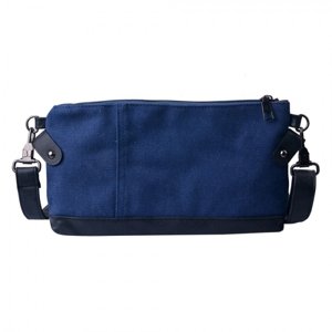 Modrá látková kabelka přes rameno – 25x18x16 cm
