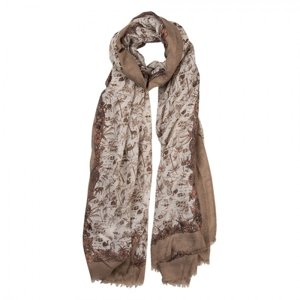 Hnědo béžový šátek Poušť – 85x180 cm