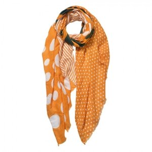 Okrovo krémový šátek s puntíky – 80x180 cm