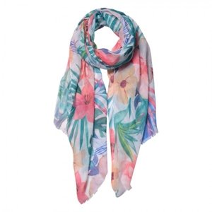 Barevný šátek s květy – 70x180 cm