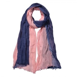 Růžovo modrý žíhaný šál – 90x190 cm