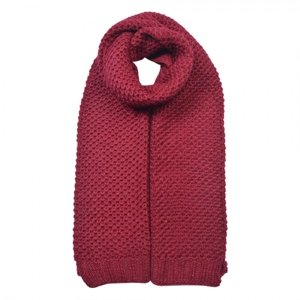 Červená pletená zimní šála – 35x175 cm