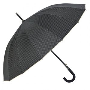 Černo béžový deštník s puntíky – 60  cm
