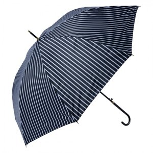 Bílo-černý deštník pro dospělé s pruhy – 100x88 cm
