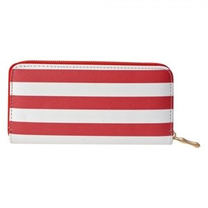 Červeno bílá pruhovaná peněženka – 19x10 cm