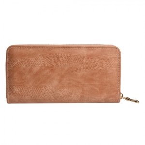 Světle hnědá koženková peněženka – 10x19 cm