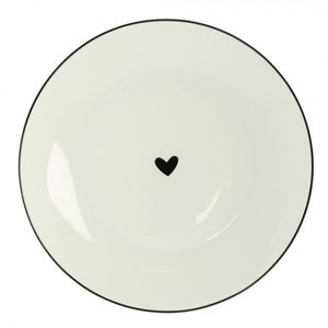 Porcelánový dezertní talířek se srdíčkem Love Birds – 20x2 cm