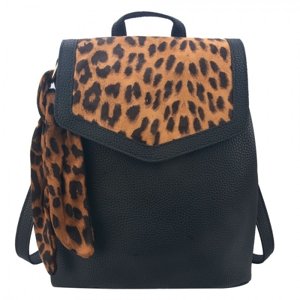 Černo hnědý leopardí batoh – 25x28 cm
