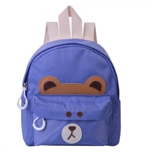 Dětský modrý batoh s medvídkem – 21x9x23 cm