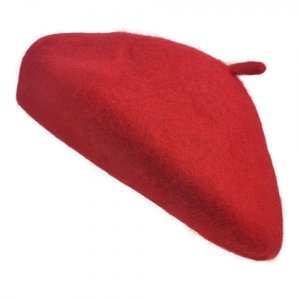 Červený dětský baret – 23x3 cm