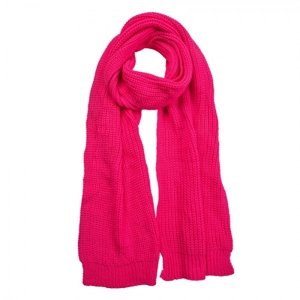 Růžová pletená šála – 28x200 cm