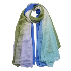 Modro zelený žíhaný šátek – 140x180 cm