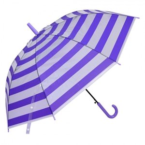 Bílo fialový pruhovaný deštník – 93x90 cm