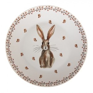 Porcelánový jídelní talíř Rustic Easter Bunny – 26x2 cm