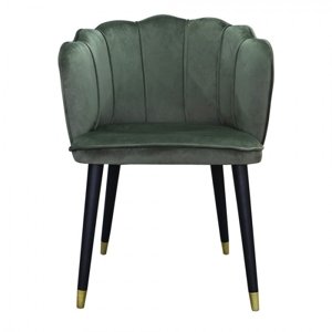 Zelená sametová jídelní židle Gerardus – 59x62x79 cm