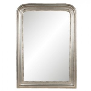 Vintage nástěnné zrcadlo ve stříbrném rámu Roland – 76x3x106 cm