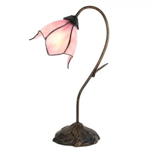 Stolní lampa Tiffany Jurren Pink – 30x17x48 cm