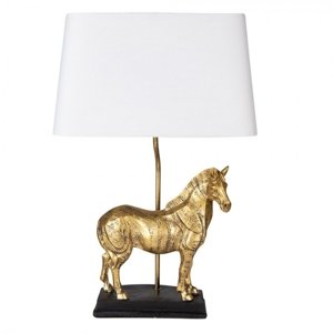 Stolní lampa se zlatou dekorací koně Horse golden – 35x18x55 cm