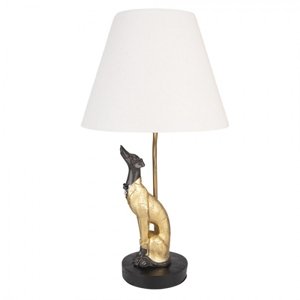 Stolní lampa Dog Gold, Béžová 30x56 cm E27/max 1x60W – 30x56 cm