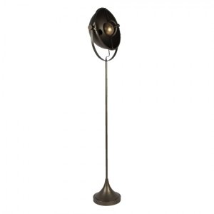 Bronzová antik kovová stojací lampa Myrla – 29x37x150 cm