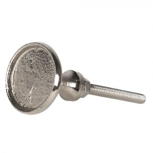 Stříbrná kulatá kovová úchytka- Ø 3*3 cm – 3x3 cm