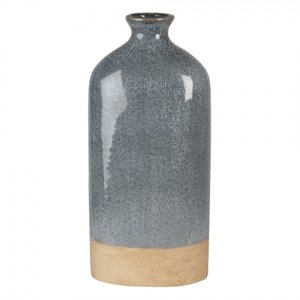 Šedo béžová keramická váza Maya L- 16*9*36 cm – 16x9x36 cm