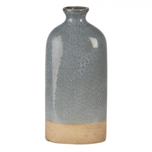 Šedo béžová keramická váza Pierrepont S – 11x7x25 cm