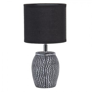 Šedivo černá stolní lampa Hannes – 15x29 cm